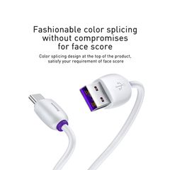 Cáp sạc Type C Baseus Purple Ring HW Super Quick Charging USB Cable cho Huawei/ Samsung/ Xiaomi (40W, 5A , Huawei Super Quick charge)
