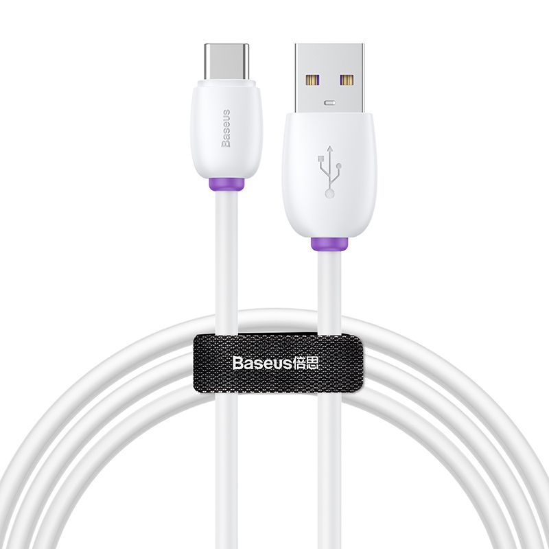 Cáp sạc nhanh Baseus Purple Ring – Type-C, 40W 5A, hỗ trợ Huawei SuperCharge, dùng cho Huawei/Samsung/Xiaomi ổn định