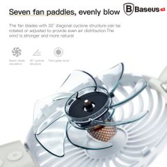 Quạt mini cầm tay có đèn hình chú Thỏ với 2 mức tốc độ Baseus LED Rabbit Fan LV077 (2-Speed Adjustable Portable Mini Hand Fans)