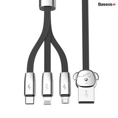 Cáp 3 trong 1 tiện dụng Baseus Rapid Series 3-in-1 cable 1.2m (Lightning - Micro - Type C, 3A, 1.2m)