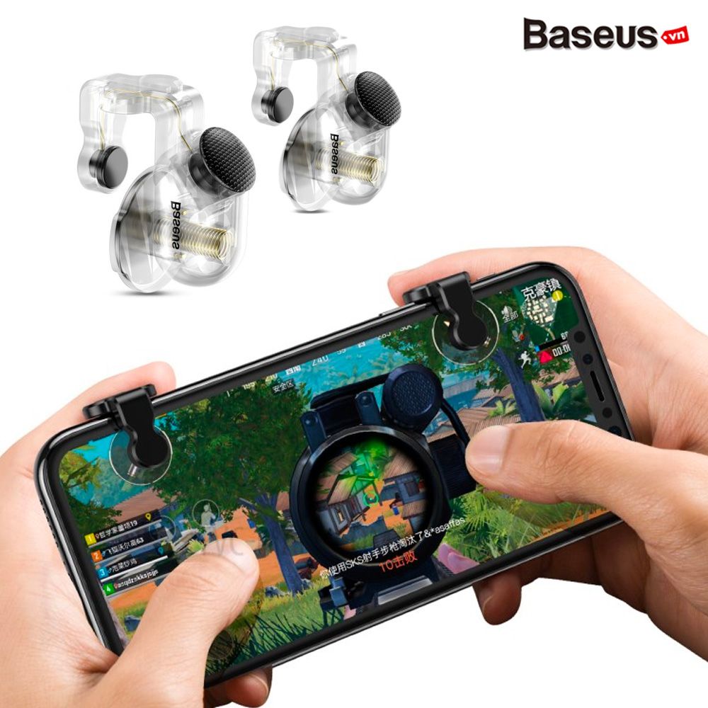 Bộ nút cơ điều khiển hỗ trợ bắn Baseus Red-Dot Mobile Game Scoring Tool cho điện thoại Android/ iPhone (Shooter Controller, Fire Button Handle)