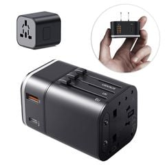 Bộ sạc nhanh du lịch đa năng Baseus Removable 2 in 1 Universal Travel Adapter PPS Quick Charger Edition(18W, Type C PD 3.0/ USB Quick charge 3.0, US/UK/EU/AU/CN)