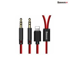 Cáp chuyển âm thanh chất lượng cao Baseus L33 cho iPhone 6/ 7/ 8/ iPhone X (Aux Audio 3.5mm sang Aux Audio 3.5mm + Lightning / 120cm)