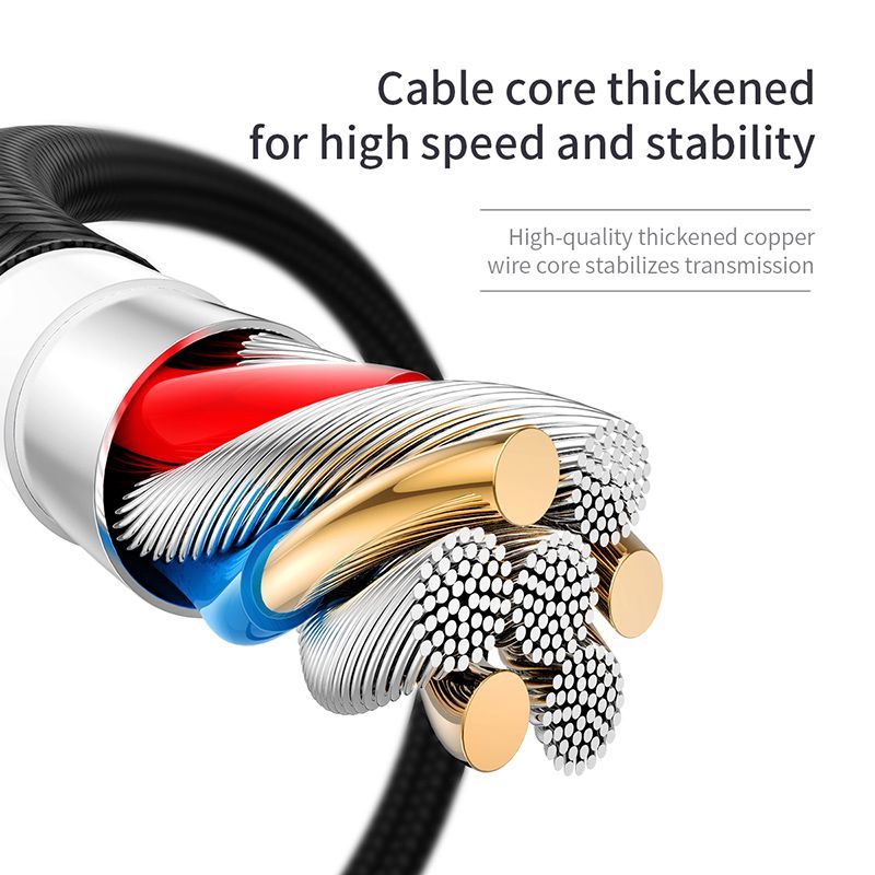 Cáp sạc tích hợp đầu chia Lightning 1 thành 2 Baseus Rhythm Bent Connector Audio and Charging Cable dùng cho iPhone/iPad