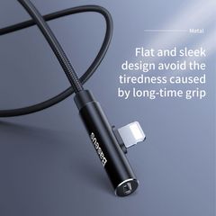 Cáp sạc tích hợp đầu chia Lightning 1 thành 2 Baseus Rhythm Bent Connector Audio and Charging Cable dùng cho iPhone/iPad