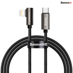 Cáp sạc nhanh Type C to Lightning đầu gập 90 độ Baseus Legend Series Elbow (20W/18W Power Delivery Fast charge , LED & Elbow Design)