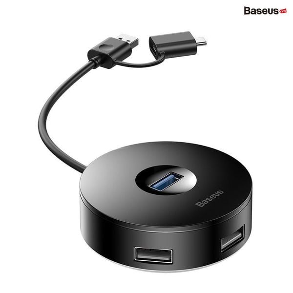 Hub chuyển đa năng Baseus Round Box HUB Adapter（Type-C+USB A to USB3.0 +USB2.0*3)