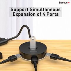 Hub chuyển đa năng Baseus Round Box HUB Adapter（Type-C+USB A to USB3.0 +USB2.0*3)