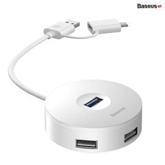 Hub chuyển đa năng Baseus Round Box HUB Adapter（Type-C+USB A to USB3.0 +USB2.0*3)