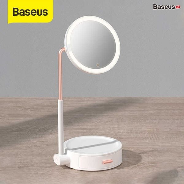 Gương trang điểm thông minh 3 trong 1 Baseus Smart Beauty Series Lighted Makeup Mirror (RA ≥ 97 , 4000K color Temperature, 18000mAh, Mirror with Storage Box)