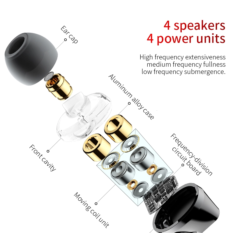 Tai nghe Bluetooth Baseus Encok S10 Dual Moving Coils (4 Speakers, Bluetooth 4.1, iP5X waterproofing)