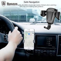 Bộ đế giữ điện thoại khóa tự động dùng cho xe hơi Baseus LV116 (Car Phone Mount Holder Stand Auto-lock)