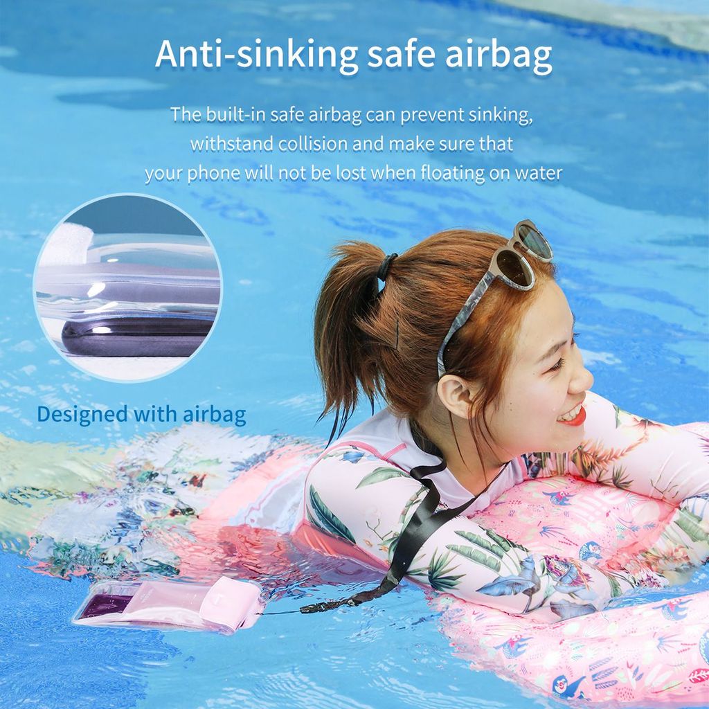 Túi hơi 4 lớp chống nước, chống chìm đa năng Baseus Safe Airbag Waterproof Case cho iPhone / Samsung (Waterproof Swimming Surfing Cover)