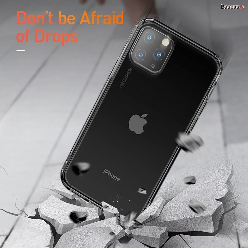 Ốp lưng trong suốt Baseus Safety Airbags – Chống sốc chuẩn quân đội, TPU mềm dẻo, cho iPhone 11 Pro Series (2019), ôm sát máy