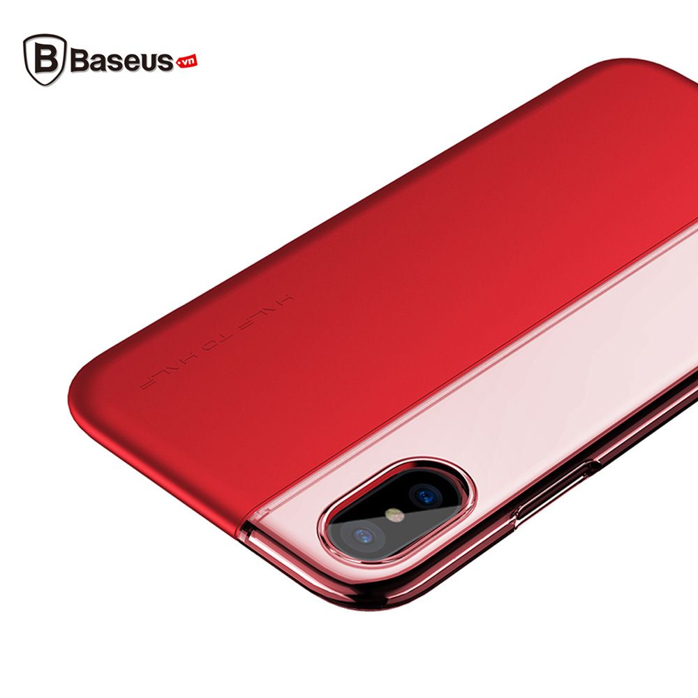 Ốp lưng Baseus Haft to Haft LV181 cho iPhone X Gold/ Đỏ/ Đen (Soft TPU + Hard PC Protective Shell Back Cases)