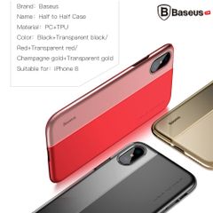 Ốp lưng Baseus Haft to Haft LV181 cho iPhone X Gold/ Đỏ/ Đen (Soft TPU + Hard PC Protective Shell Back Cases)