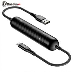 Cáp sạc tích hợp pin dự phòng Baseus 2in1 Ngân hàng điện bên ngoài Batterie 2500 mAh + USB / Lightning cáp 2.4A đen