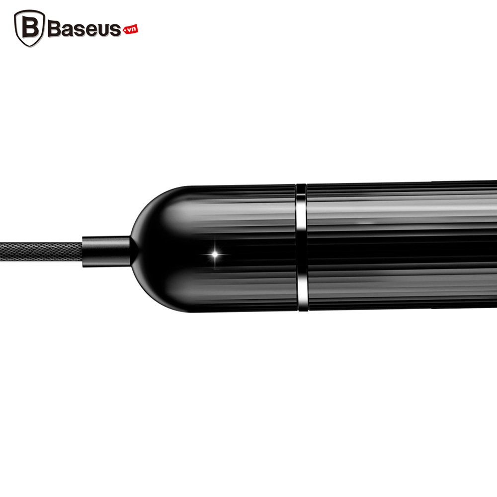 Cáp sạc tích hợp pin dự phòng Baseus 2in1 Ngân hàng điện bên ngoài Batterie 2500 mAh + USB / Lightning cáp 2.4A đen