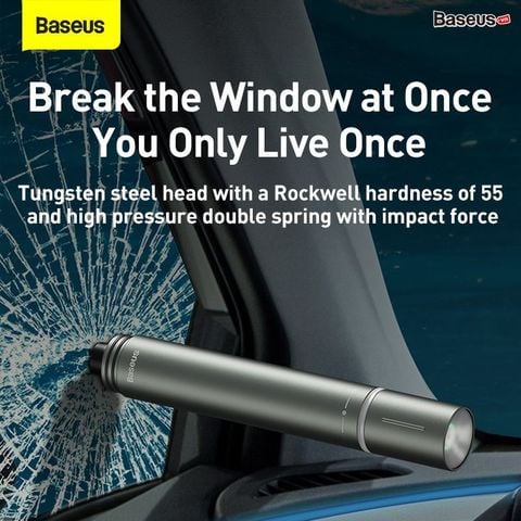 Búa phá kính thoát hiểm tích hợp đèn Flash cứu hộ Baseus Savior Window Breaking Flashlight