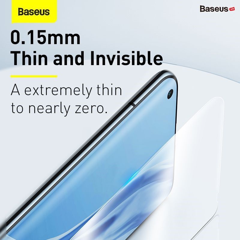 Miếng dán chống trầy cho Mi 11/11 Pro Baseus 0.15mm Full-screen Curved Surface Water Gel Protector (2 miếng/hộp)