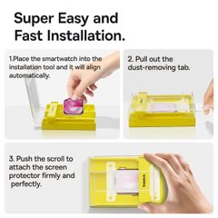 Kính Cường Lực/Miếng Dán Baseus NanoCrystal Full-Coverage Curved-Screen Crystal for 42mm/46mm AP Watch 10, 49mm AP Watch Ultra 1/2 (Bộ 1 Cái, Dust-Free Installation Tool and Cleaning Kit Included)