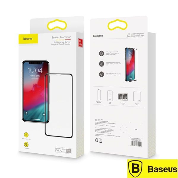 Kính cường lực 3D, 5 lớp chống trầy dùng cho iPhone 11/Pro/Pro Max Baseus Full-Screen and Full-glass Tempered Glass (0.3mm, full kính, full viền, Bộ 2 cái + Khung cố định hỗ trợ dán)