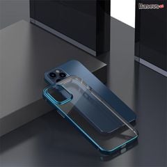 Ốp lưng Silicone dẻo trong suốt viền si màu Baseus Shining Case cho iPhone 12 Series (Soft TPU Silicone, Super Clear Case)