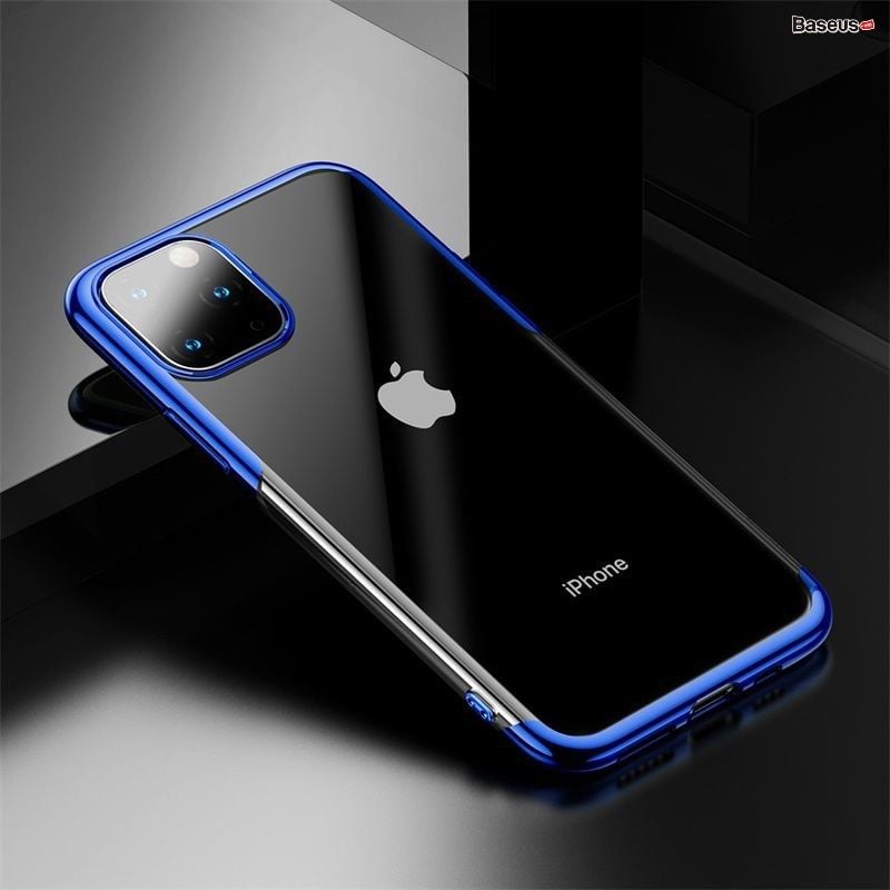 Ốp lưng Baseus Shining – TPU dẻo trong suốt, viền si Crome màu, chống sốc, cho iPhone 11/Pro/Pro Max (2019), mỏng nhẹ