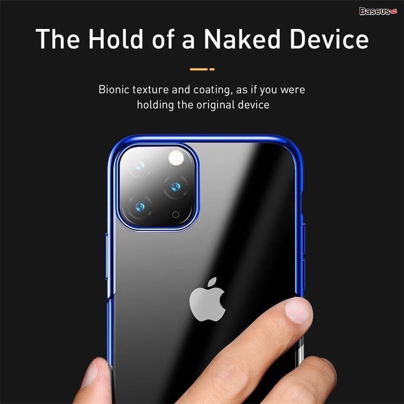 Ốp lưng Silicone dẽo trong suốt viền si Crome màu Baseus Shining Case cho iPhone 11/Pro/Pro Max 2019 ( Soft TPU Silicone Clear Case)