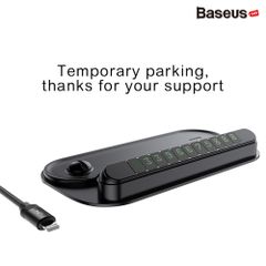 Bộ đế giữ điện thoại trên xe hơi tích hợp bảng số điện thoại Baseus Horizon Silicone Parking Number Card Bracket LV327 (Car Mount / Holder)