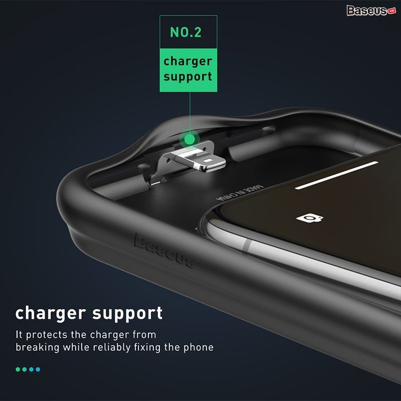 Ốp lưng tích hợp Pin Sạc dự phòng Baseus Silicone Smart Backpack Power cho iPhone X/ XS/ XR/ XS Max ( New Model 2019, Backpack Power Bank)