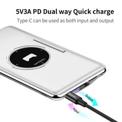 Pin dự phòng sạc nhanh siêu mỏng Baseus Simbo Smart Power Bank 10,000mAh cho Smartphone/Tablet ( 5V/3A PD Fast Charging, USB-C PD input/ Output Dual Way)