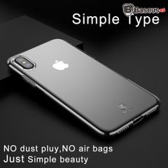 Ốp lưng Silicone trong suốt chống bụi Baseus Simple Case cho iPhone X ( Soft Silicone, Dirt-resistant Case)