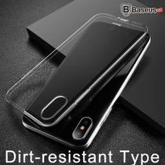 Ốp lưng Silicone trong suốt chống bụi Baseus Simple Case cho iPhone X ( Soft Silicone, Dirt-resistant Case)