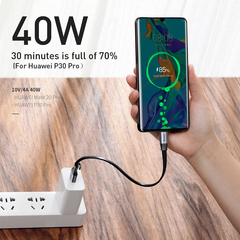 Cáp sạc ngắn Baseus Simple HW Type C 23cm (5A/40W Huawei Super Quick Charge, Sync Data )