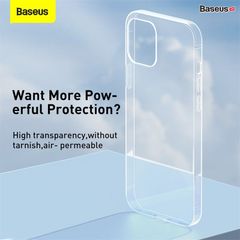 Ốp lưng trong suốt Baseus Simple Case dùng cho iPhone 12 Series (Ultra Slim, High Transparent, Soft TPU Silicone)