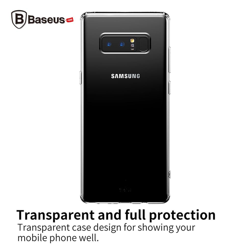 Ốp lưng Silicone trong suốt chống bụi Baseus Simple Case cho Samsung Galaxy Note 8 ( Soft Silicone, Dirt-resistant Case)