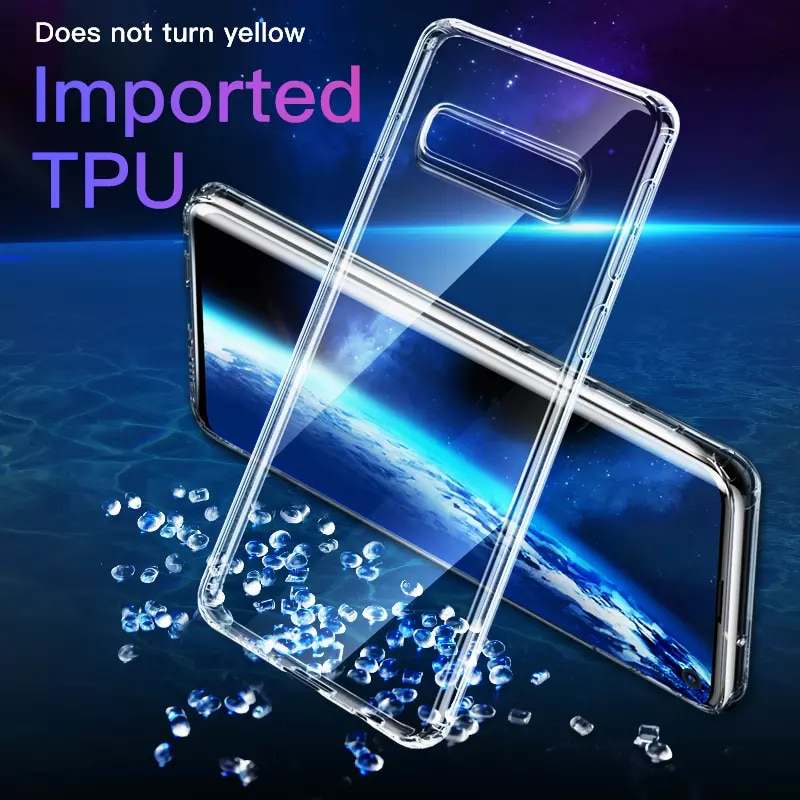 Ốp lưng Silicone trong suốt chống va đập Baseus Simple Case cho Samsung Galaxy S10/ S10 Plus ( Ultra Slim Transparent Soft TPU Silicone)