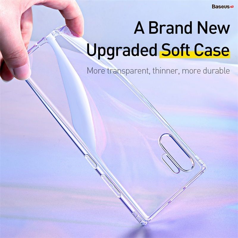 Ốp lưng Silicone chống sốc Baseus Simple Series Clear Case dùng cho Samsung Galaxy Note10/ 10 Plus ( Anti-fall, Transparent Soft TPU Case)