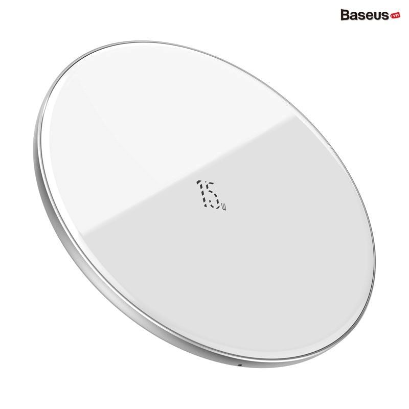 Đế sạc nhanh không dây 15W Baseus Simple Wireless Charger cho iPhone/Samsung/Xiaomi/ Huawei (15W,  2020 Upgraded Version Wireless Quick charger)