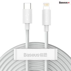 Bộ 02 cáp sạc nhanh Baseus Simple Wisdom (USB to Lightning/Type C/Micro USB, C to iPhone, ABS/TPE, Fast charge and Data Cable）