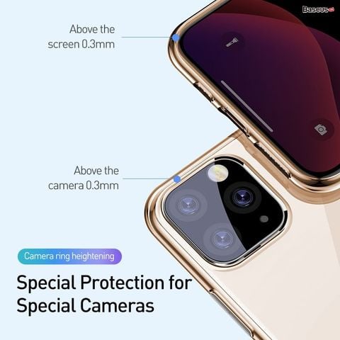 Ốp lưng trong suốt Baseus Simplicity Series – TPU mềm, siêu mỏng, chống trầy, cho iPhone 11/Pro/Pro Max (2019)