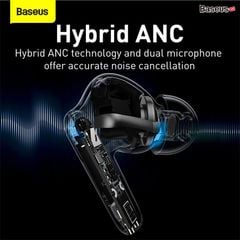 Tai nghe chống ồn chủ động Baseus SIMU ANC S2 (Chống ồn chủ động, Xuyên Âm, Hi-Fi/Stereo, AAC/SBS, Dual Core DSP, True Wireless Earphones)