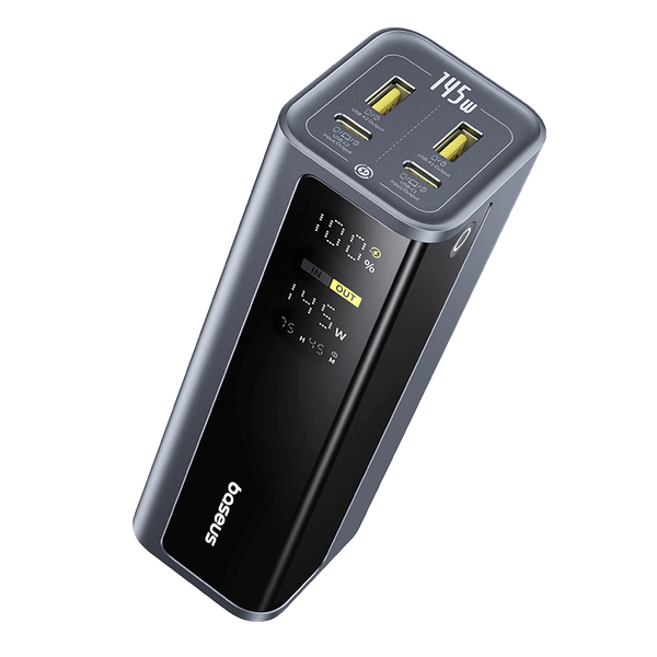 Pin Dự Phòng 2C+2A Baseus EnerGeek GP12 20800mAh 145W (with Digital Display, Bao gồm C to C Cable 1M 100W)