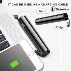 Pin sạc dự phòng siêu nhỏ gọn Baseus cho iPhone và Smartphone Android (2000mAh, tích hợp dây sạc đa năng cho Android/ iOS)