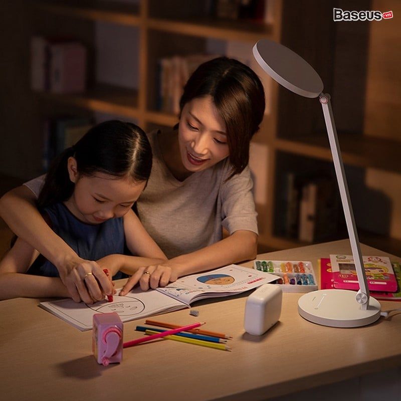 Đèn để bàn bảo vệ mắt Baseus Smart Eye Series Full Spectrum Eye-protective Desk Lamp (Tần số quét cao, điều chỉnh tông màu ánh sáng, chống chói, chống mõi mắt, chống cận)