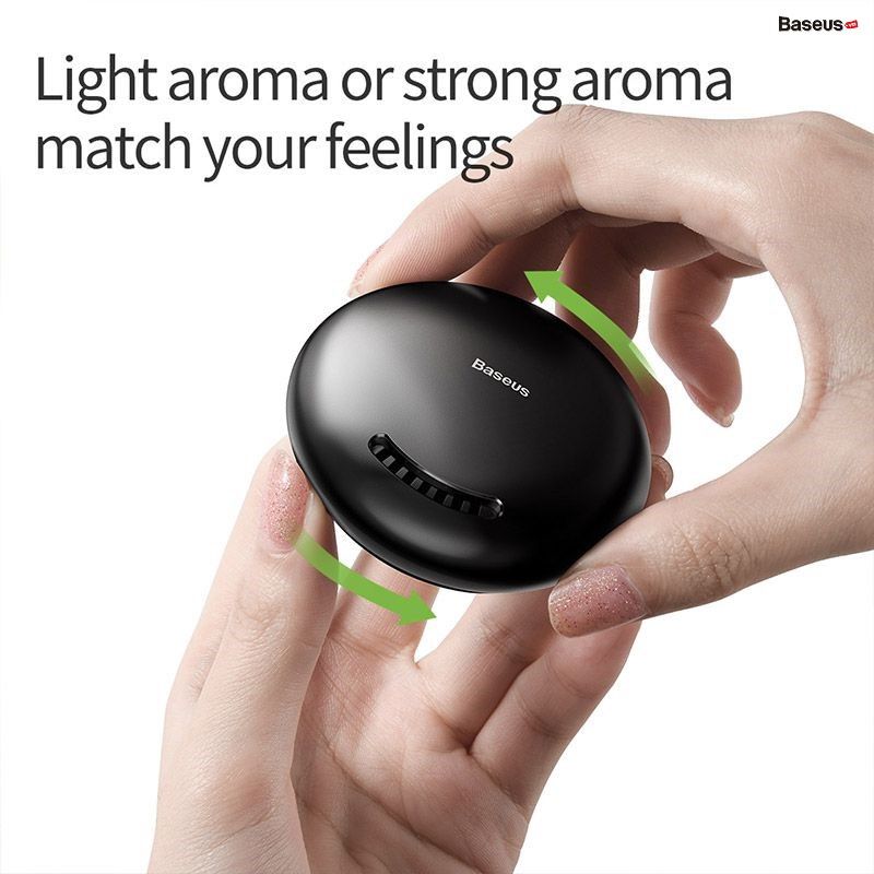 Bộ khuếch tán kèm nước hoa khô dùng cho xe hơi Baseus Smile Vehicle Mounted Aroma Diffuser  (Metal Aromatherapy, with 4PCS Solid Perfumes )