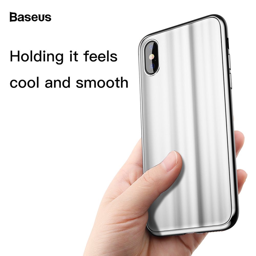 Ốp lưng kính tráng gương 3D Baseus Sparkling Case LV218 cho iPhone X (3D Glass + TPU)