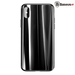 Ốp lưng kính tráng gương 3D Baseus Sparkling Case LV218 cho iPhone X (3D Glass + TPU)