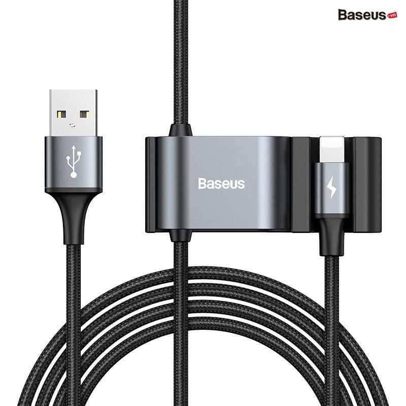 Cáp sạc Baseus LV720 – Lightning tích hợp 2 cổng USB, cấp nguồn ghế sau ô tô, USB to iP + Dual USB, tiện lợi và gọn gàng